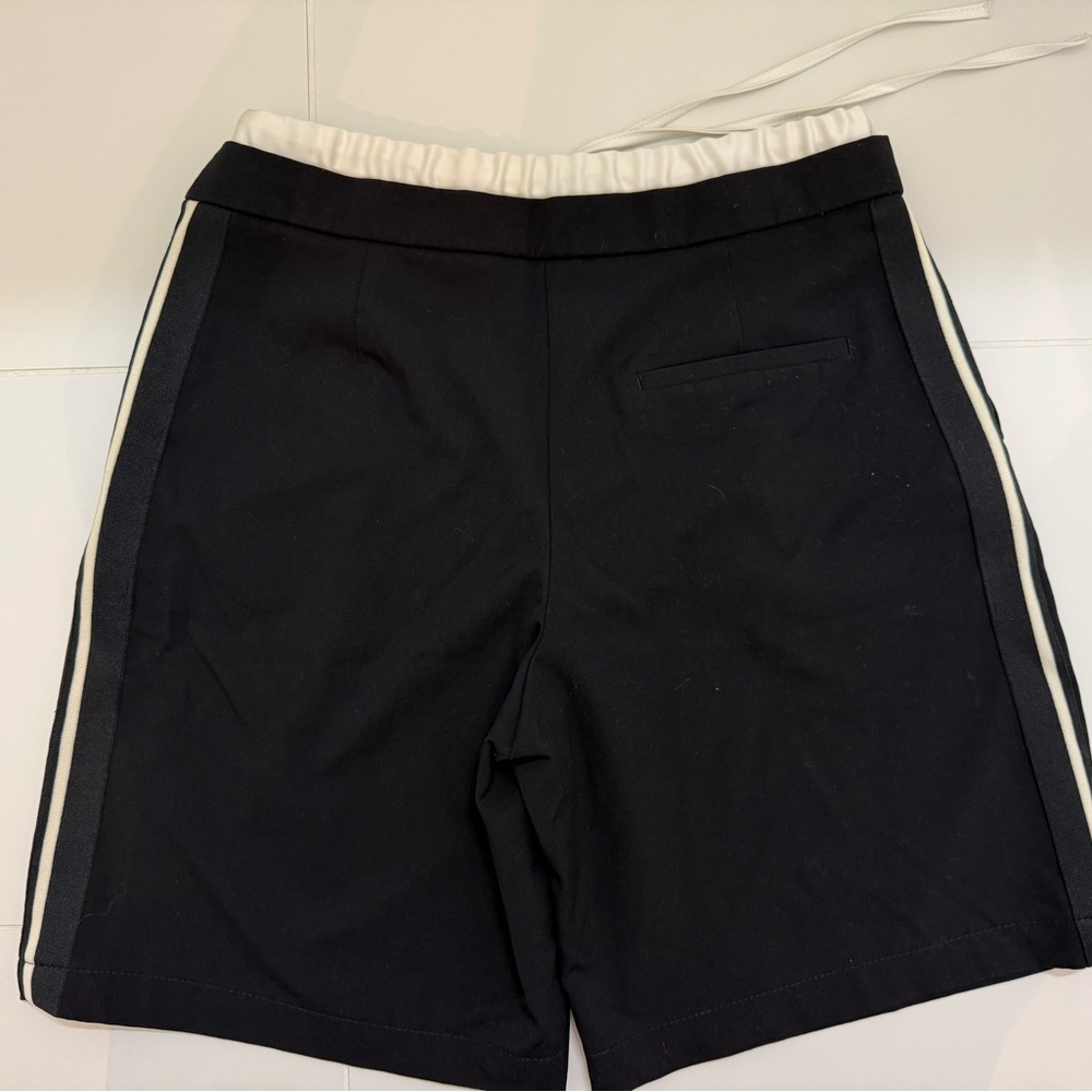 Zara double waist shorts drawstring Black and White size Small - Picture 2 of 3